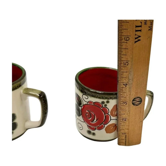 Schramberger Tyrol Lot  2 Coffee Mugs Full Size Art Pottery Germany - Picture 8 of 9